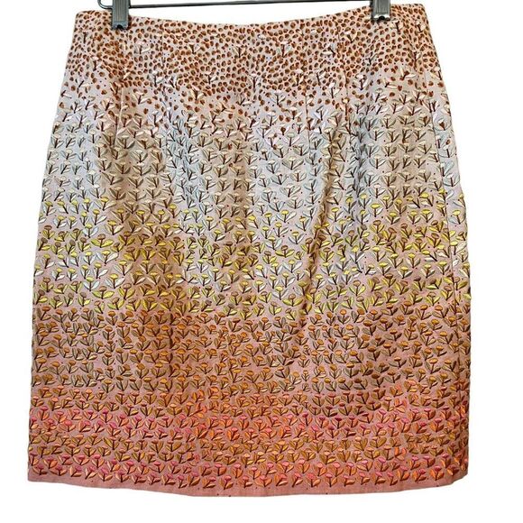 Anthropologie HD in Paris Linen Ombré Petal Pencil Skirt - Picture 8 of 8